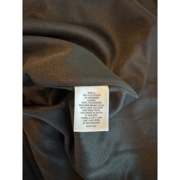 Halogen Topstitched Belted Waist Sleeveless Mock Neck Midi Dress Black Sz XL - Picture 11 of 11